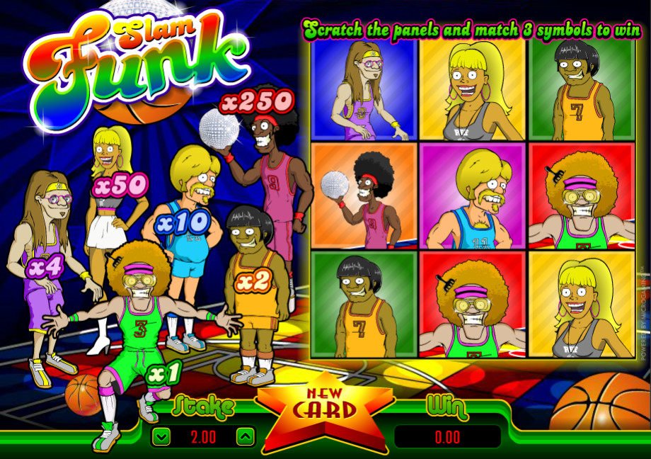 скрэтч-карта Slam Funk о баскетболе